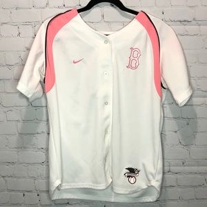NIKE Women’s Pink White Red Sox Jersey AL Sz XL